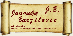 Jovanka Barzilović vizit kartica